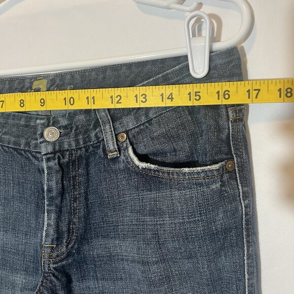 7 for all mankind  Women’s A Pockets Jeans Size 31 Bootcut Blue Cotton Zipper - Picture 6 of 14